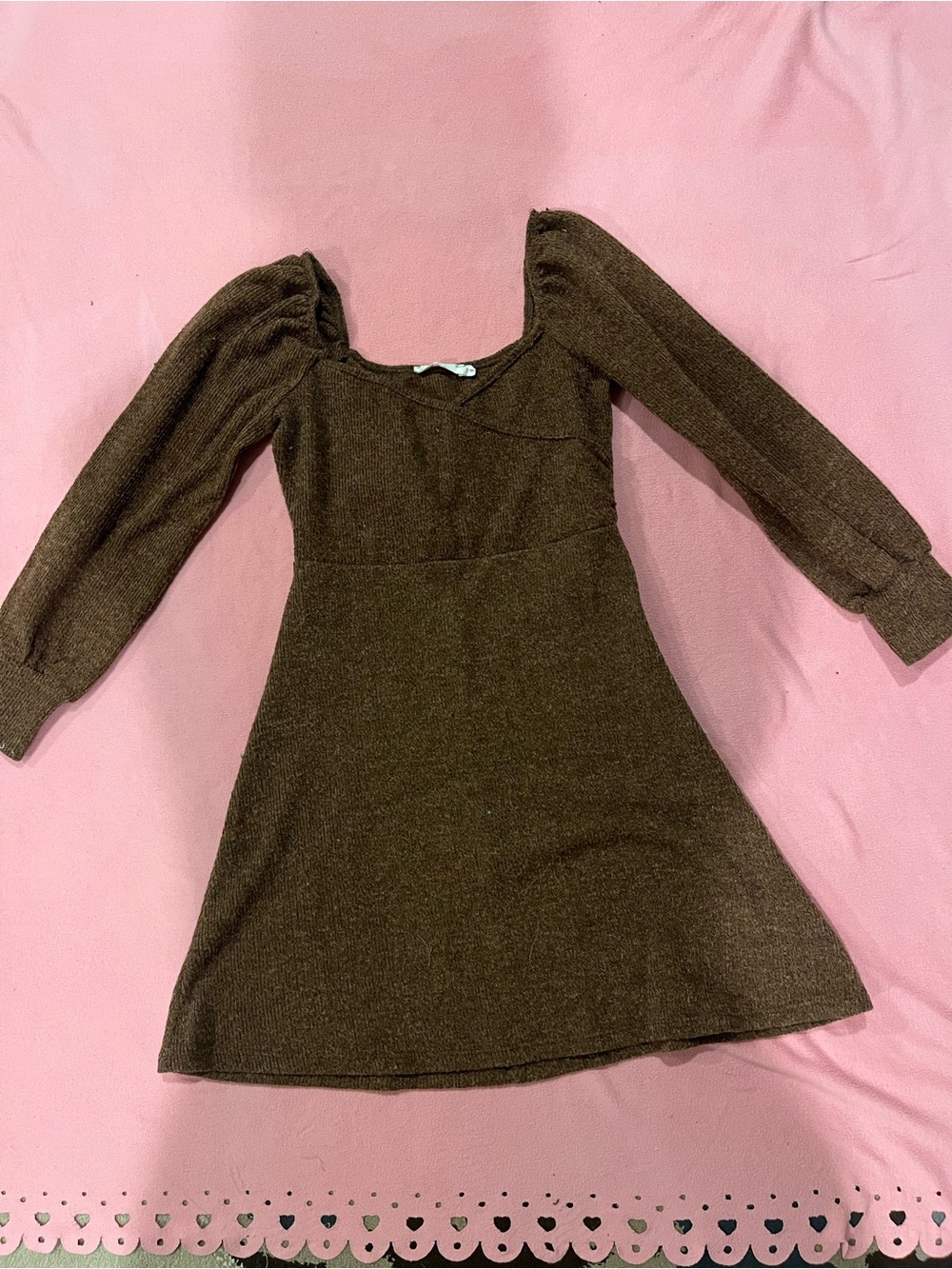 Lush Brown Knit Sweater Top